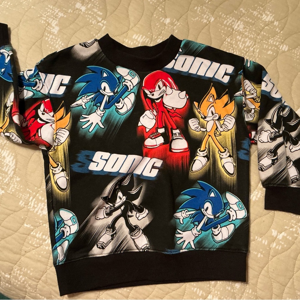 H&M Sonic Kids Sweatshirt - Black and Multicolor